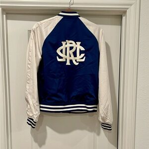 Ralph Lauren Blue and White Varsity Jacket